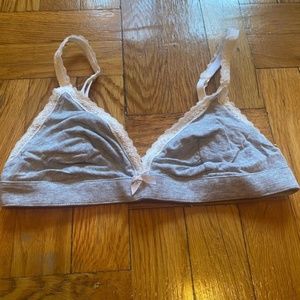 Brand new Victoria's Secret gray white bralette